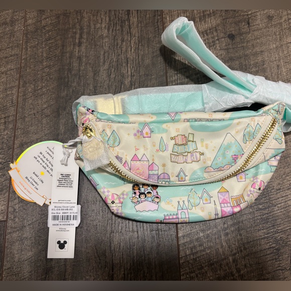 Stoney Clover Lane Handbags - Stoney Clover Lane Mint and Cream It’s a Small World Disney Waist Bag